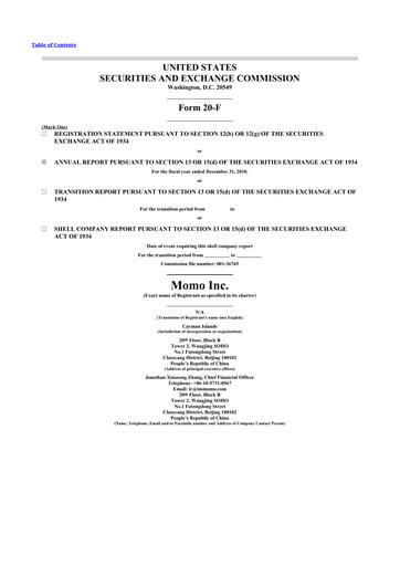 Thumbnail Hello Group Inc. 20-F Annual Report 2018