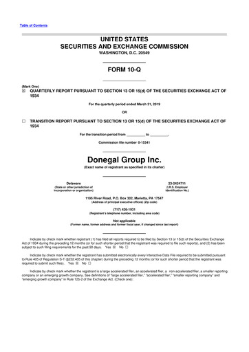 Thumbnail Donegal Group 10-Q Quarterly Report FY2019 
