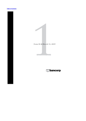 Miniature U.S. Bancorp 10-Q Rapport trimestriel 2019 