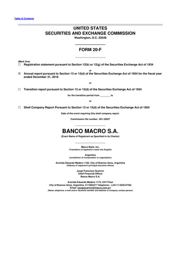 Thumbnail Banco Macro
 20-F Annual Report 