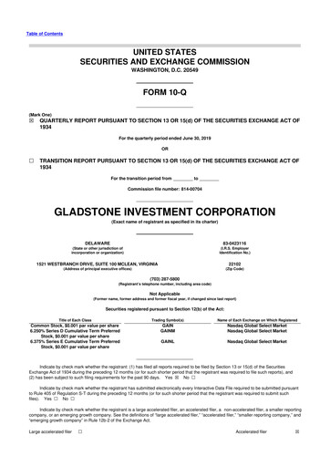 Thumbnail Gladstone Investment 10-Q Quarterly Report FY 