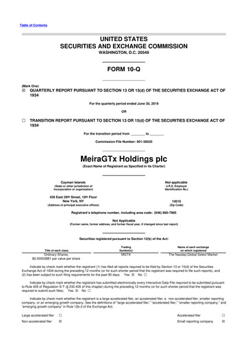 Thumbnail MeiraGTx 10-Q Quarterly Report FY2019 