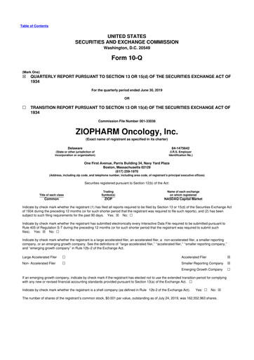Vorschaubild Alaunos Therapeutics 10-Q Quartalsbericht 2019 