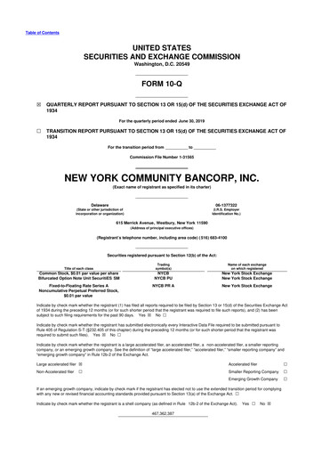 Thumbnail Flagstar Bank 10-Q Quarterly Report FY2019 