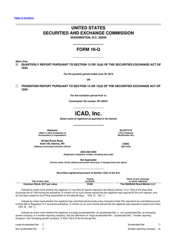Thumbnail iCAD 10-Q Quarterly Report FY2019 