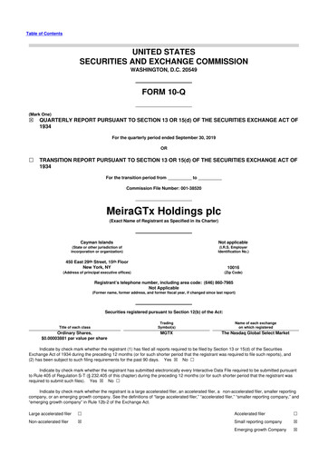 Thumbnail MeiraGTx 10-Q Quarterly Report FY2019 