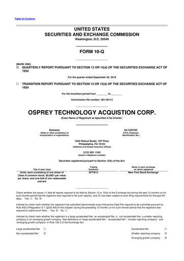 Vorschaubild BlackSky Technology 10-Q Quartalsbericht 2019 