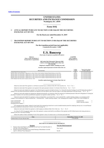 Thumbnail U.S. Bancorp 10-K Annual Report 2019