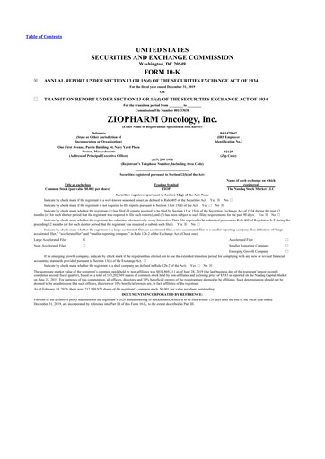 Vorschaubild Alaunos Therapeutics 10-K Jahresbericht 2019