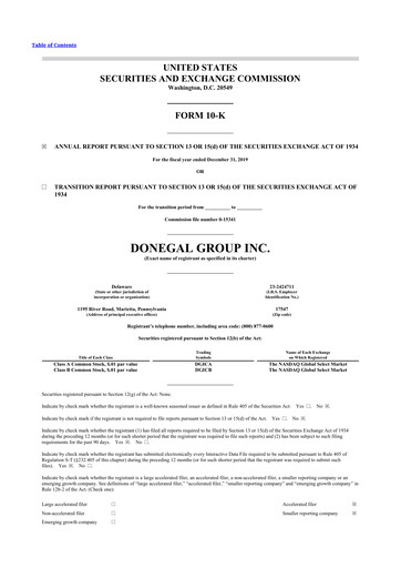 Thumbnail Donegal Group 10-K Annual Report 2019