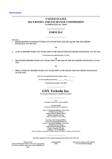 Thumbnail Gaotu Techedu
 20-F Annual Report 2019