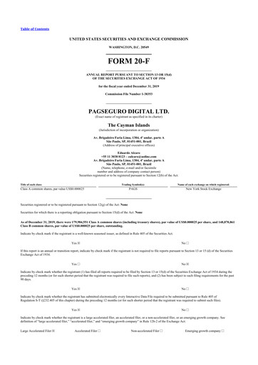 Thumbnail PagSeguro 20-F Annual Report 2019