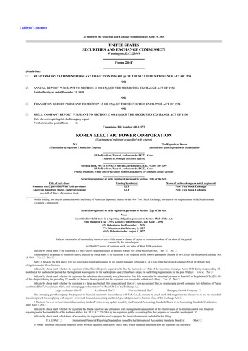 Thumbnail Korea Electric Power 20-F Annual Report 2019