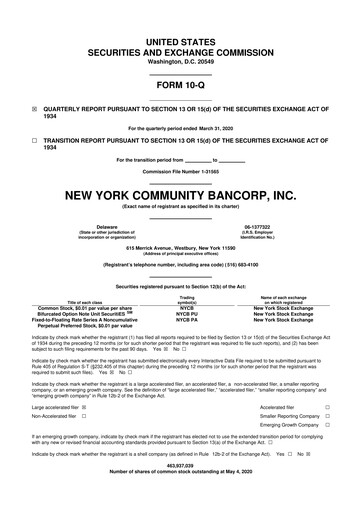 Thumbnail Flagstar Bank 10-Q Quarterly Report FY2020 