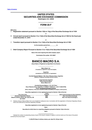 Thumbnail Banco Macro
 20-F Annual Report 2019