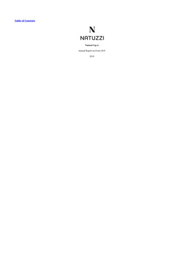 Thumbnail Natuzzi 20-F Annual Report 2019