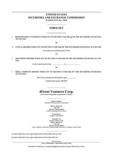 Thumbnail 4Front Ventures 20-F Annual Report 