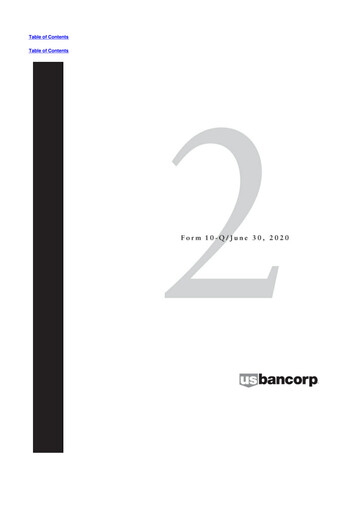 Miniature U.S. Bancorp 10-Q Rapport trimestriel 2020 