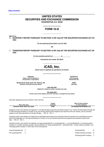 Thumbnail iCAD 10-Q Quarterly Report FY2020 