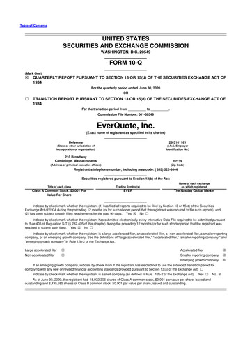 Thumbnail EverQuote 10-Q Quarterly Report FY2020 