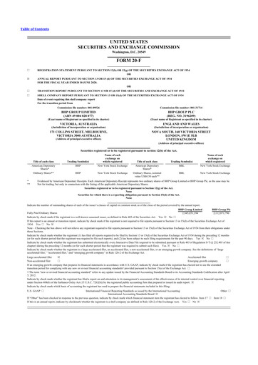 Thumbnail BHP Group 20-F Annual Report 