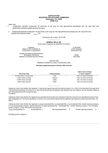 Thumbnail General Mills 10-Q Quarterly Report FY2021 