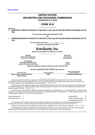 Thumbnail EverQuote 10-Q Quarterly Report FY2020 