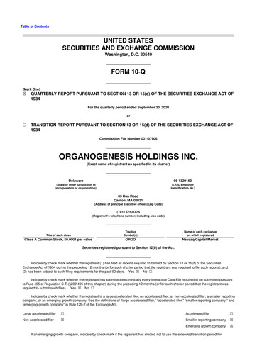 Thumbnail Organogenesis 10-Q Quarterly Report FY2020 