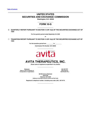 Vorschaubild AVITA Medical
 10-Q Quartalsbericht 2021 