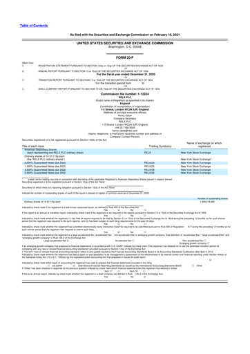 Thumbnail RELX 20-F Annual Report 