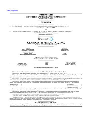 Thumbnail Genworth Financial
 10-K Annual Report 2020