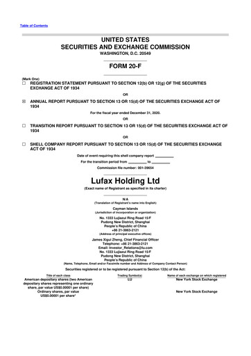 Thumbnail Lufax 20-F Annual Report 2020