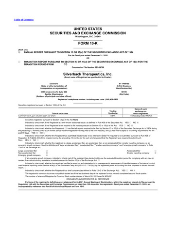 Thumbnail ARS Pharmaceuticals 10-K Annual Report 