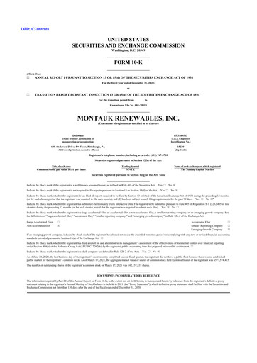 Thumbnail Montauk Renewables 10-K Annual Report 