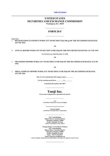 Thumbnail Yunji 20-F Annual Report 2020