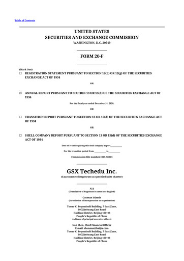 Thumbnail Gaotu Techedu
 20-F Annual Report 2020