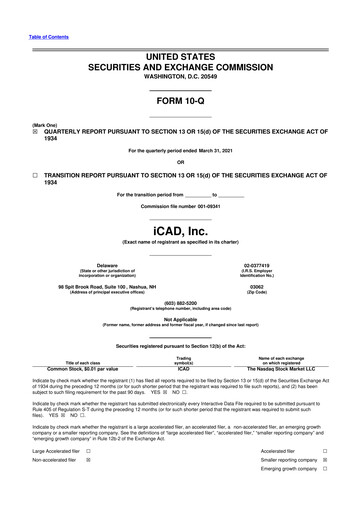 Thumbnail iCAD 10-Q Quarterly Report FY2021 