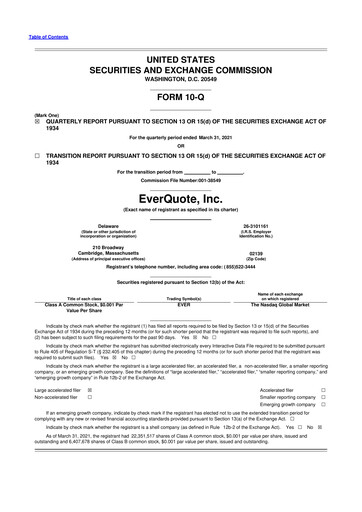 Thumbnail EverQuote 10-Q Quarterly Report FY2021 