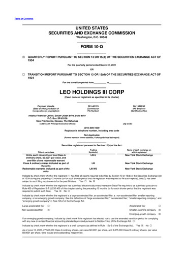 Thumbnail Local Bounti 10-Q Quarterly Report FY2021 