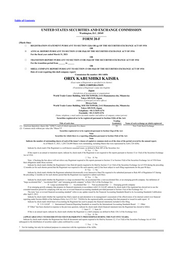 Thumbnail ORIX
 20-F Annual Report 2021