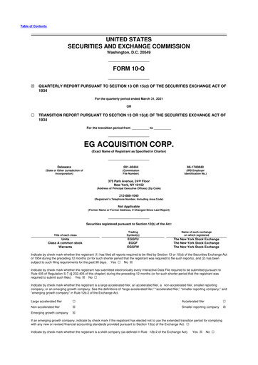 Thumbnail flyExclusive 10-Q Quarterly Report FY2021 