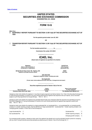 Thumbnail iCAD 10-Q Quarterly Report FY2021 