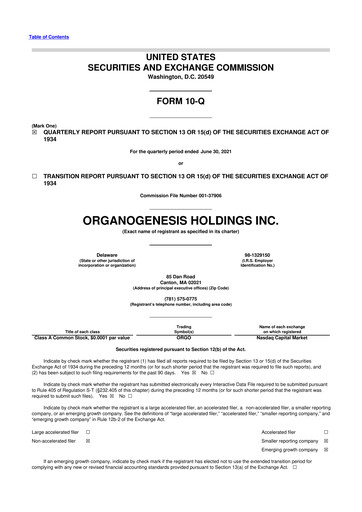 Thumbnail Organogenesis 10-Q Quarterly Report FY2021 