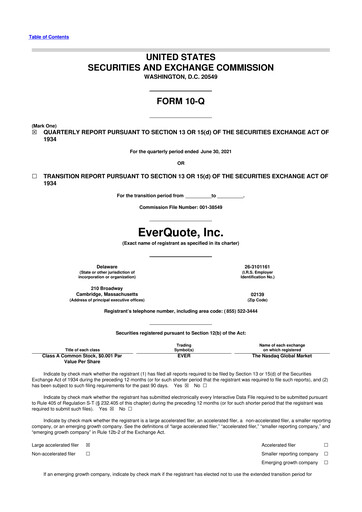 Thumbnail EverQuote 10-Q Quarterly Report FY2021 