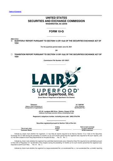 Thumbnail Laird Superfood 10-Q Quarterly Report FY2021 