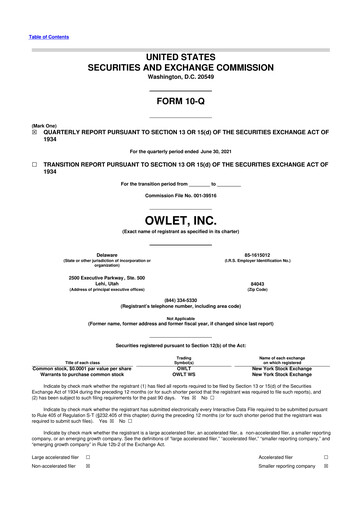 Thumbnail Owlet, Inc. 10-Q Quarterly Report FY2021 