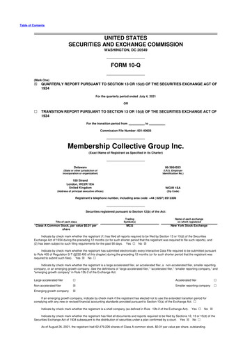 Vorschaubild Soho House & Co 10-Q Quartalsbericht 2021 