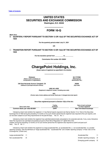 Thumbnail ChargePoint 10-Q Quarterly Report FY2021 