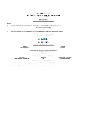 Thumbnail Jabil 10-K Annual Report 2021