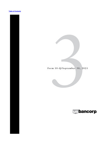 Miniature U.S. Bancorp 10-Q Rapport trimestriel 2021 